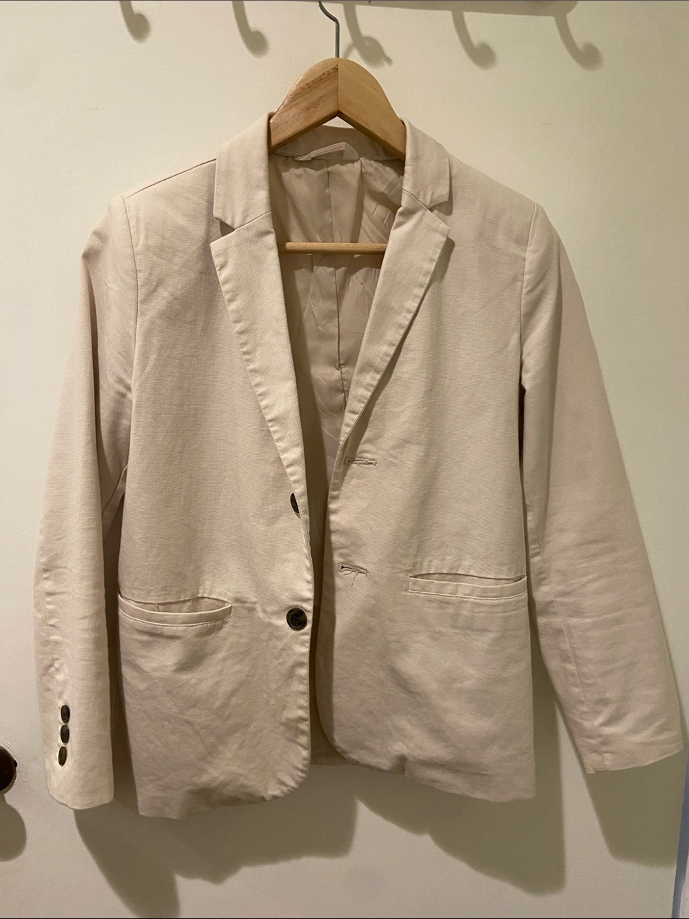 Light Beige Women's Blazer - Classic Single-Breasted Jacket